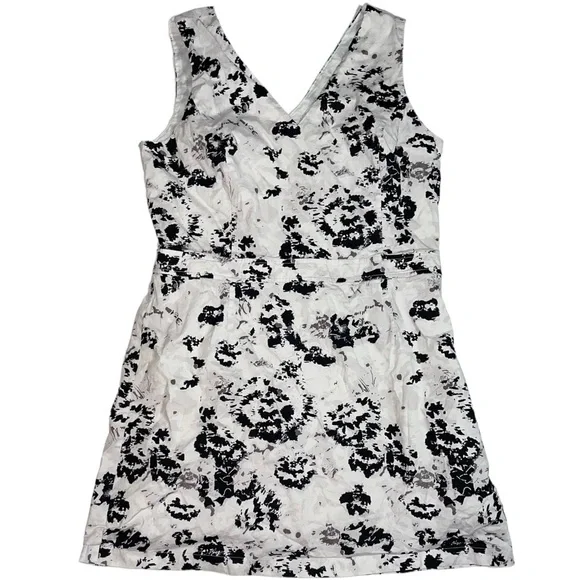 Armani Exchange Pop Art Floral Dress A Line V Neck Cut Out Silhouette Flattering - Picture 5 of 7